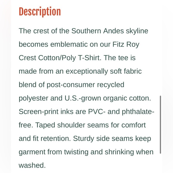 Patagonia men’s Fitz Roy Crest T-Shirt sz XXL - Picture 5 of 6